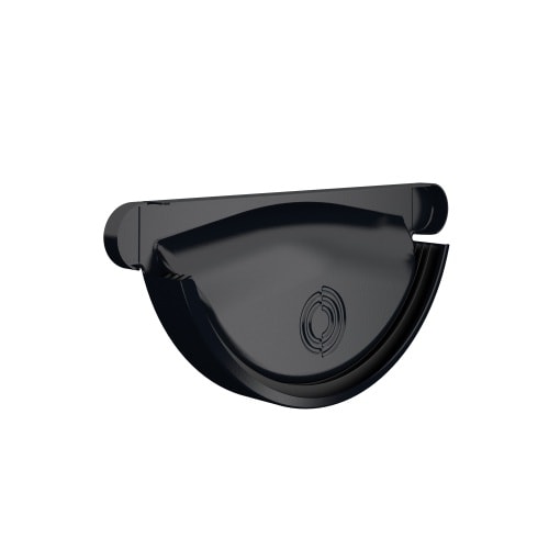 Lindab Rainline RG endebund i sort 100 mm