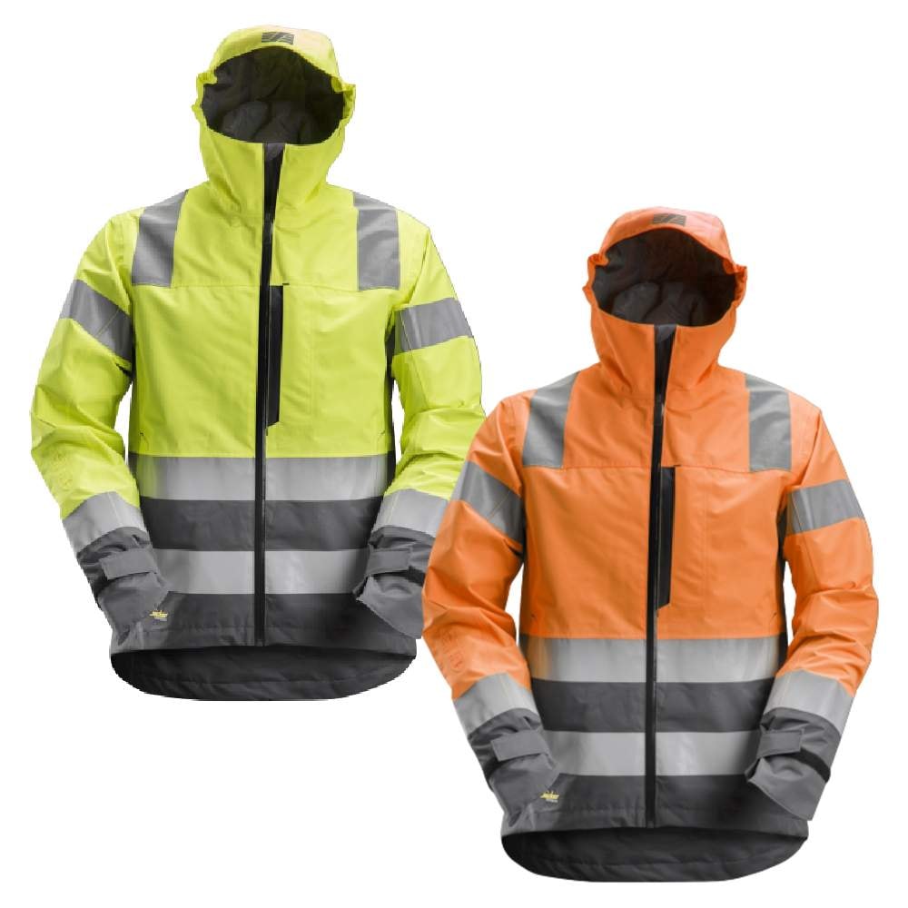 Snickers 1330 AllroundWork High-Vis skaljakke kl.3 orange/koksgrå