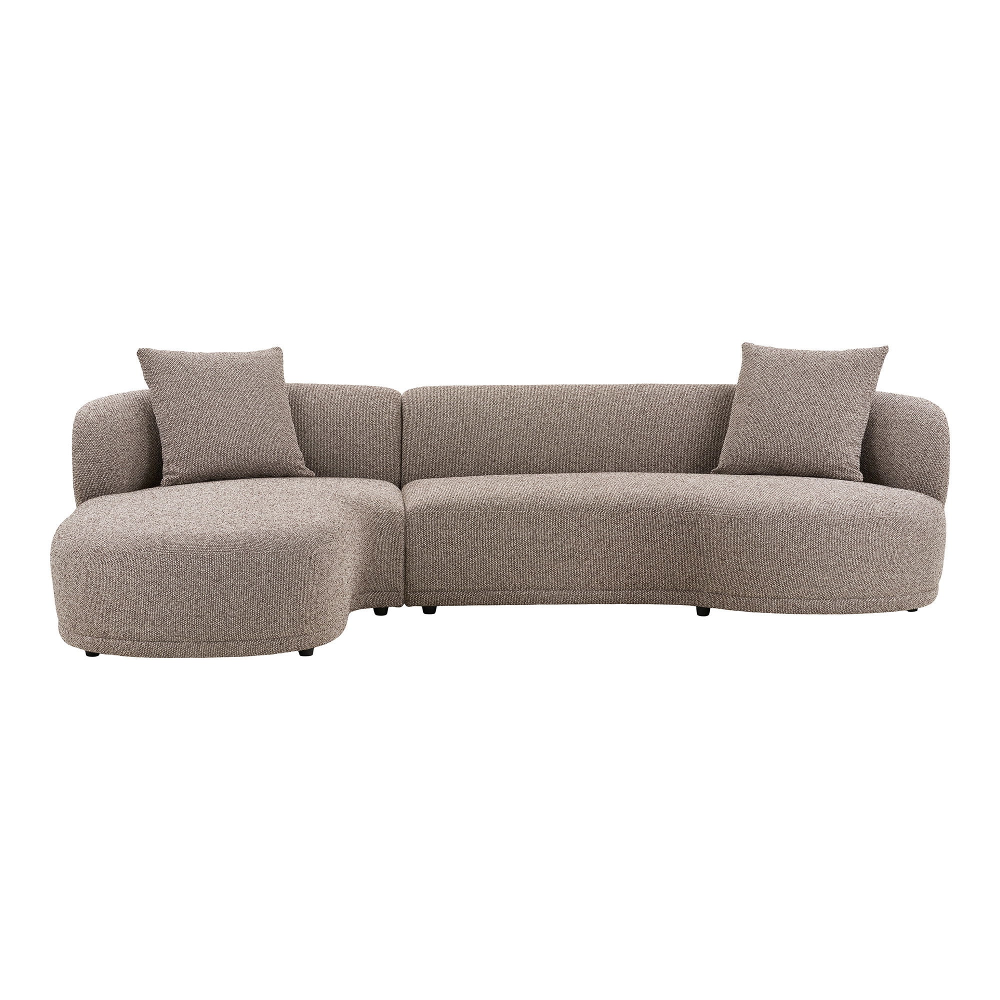House Nordic Kingston loungesofa højrevendt i natur med 2 puder HN1299