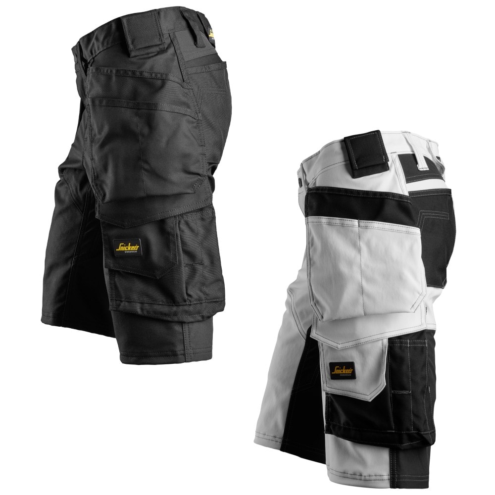 Snickers 6147 Allroundwork stretch dameshorts med hylsterlommer sort str. 42