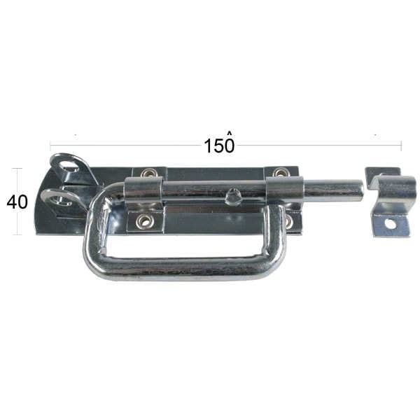 Habo skudrigle med håndtag elgalvaniseret
