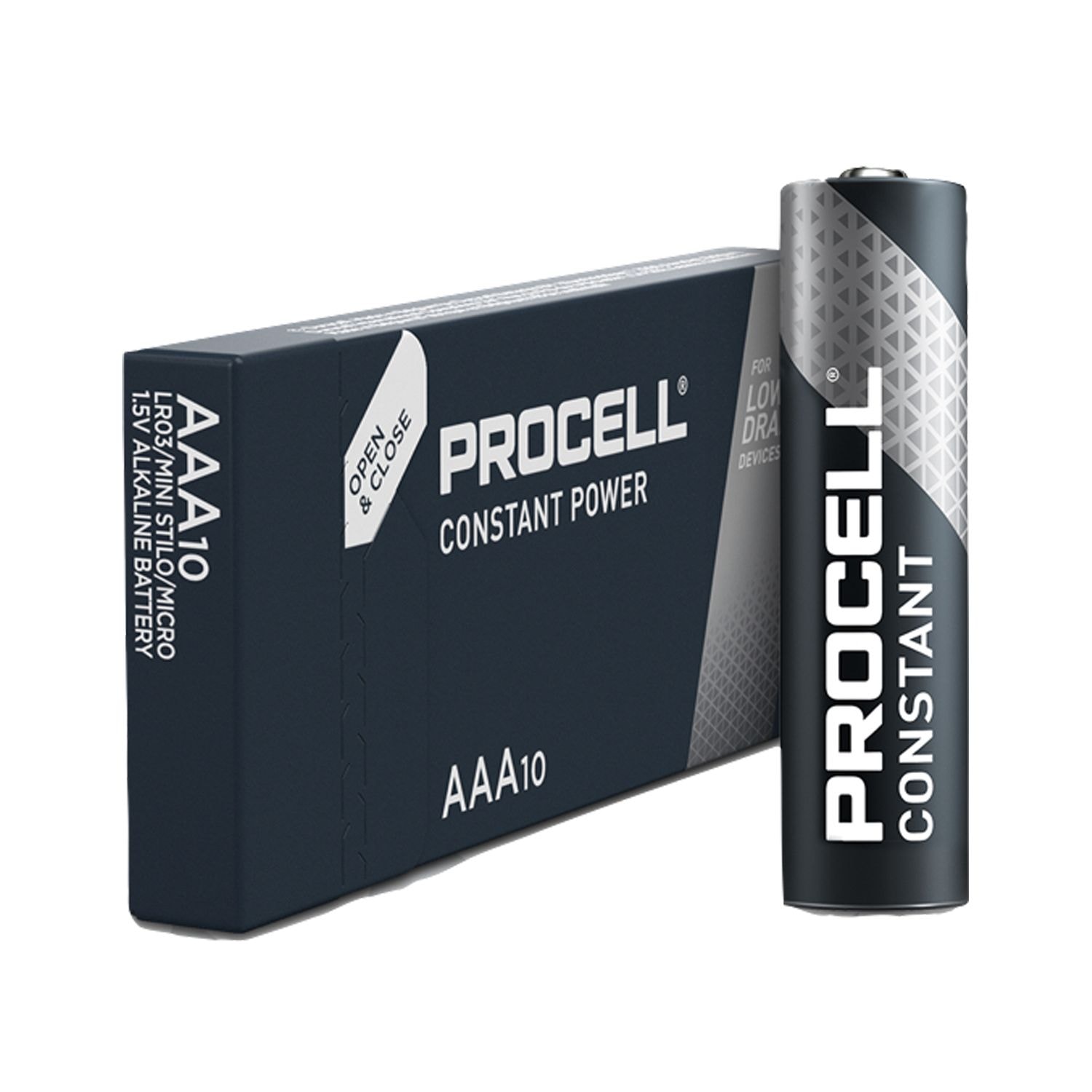 Duracell Procell batterier AAA / LR03. Pakke med 10 stk.
