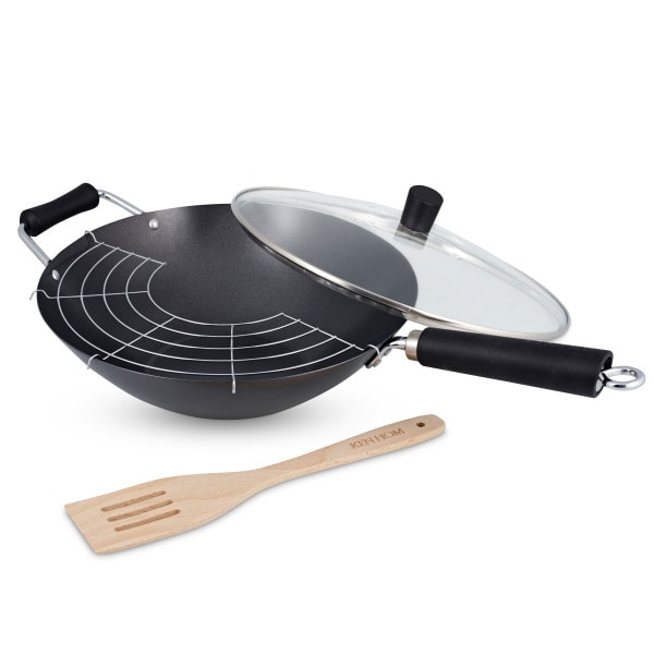 Ken Hom Excellence woksæt i sort med tilbehør Ø31 cm - Gryder og pander, Køkkengrej