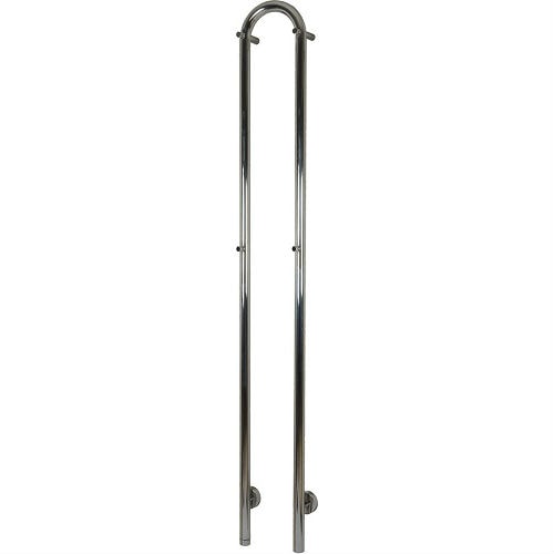 Kriss Duo elektrisk håndklædetørrer i poleret stål 148 cm 50 Watt