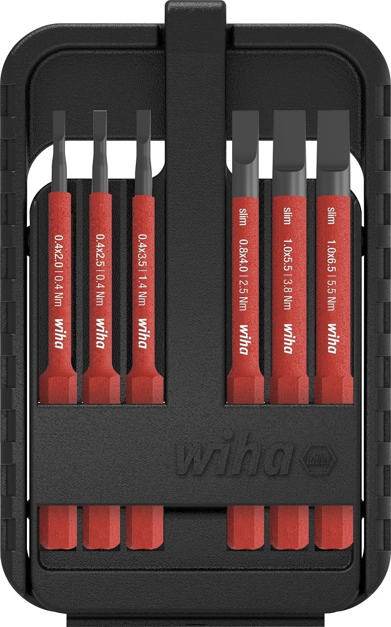 Wiha SlimBit Electric bitsæt 1000V 75 mm 6 dele