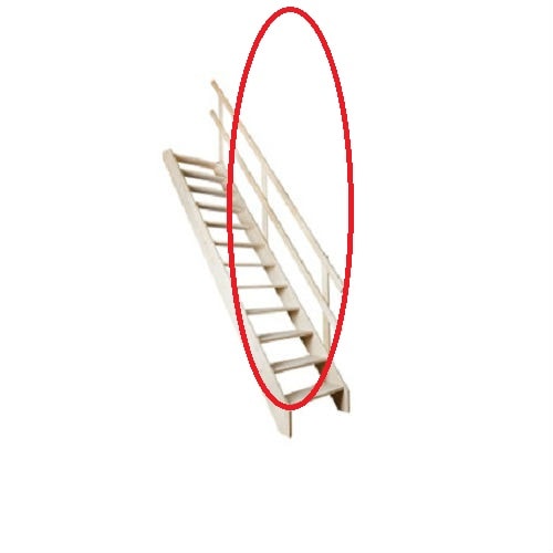 Fakro MXH-S gelænder til MSS Superior hemsetrappe