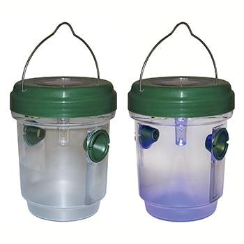 Ryom hvepsefælde med solceller og LED lys 2 stk.