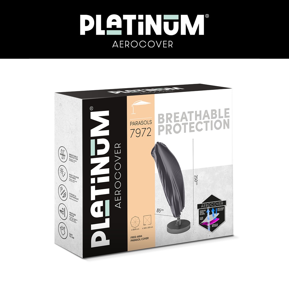 Platinum Free-arm parasol cover H250x85