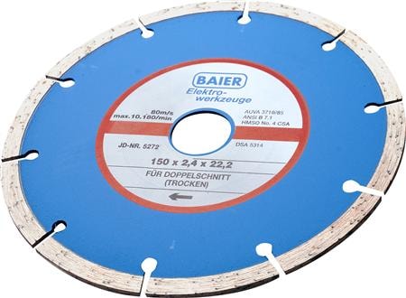Baier beton diamantskive blå Ø185 mm