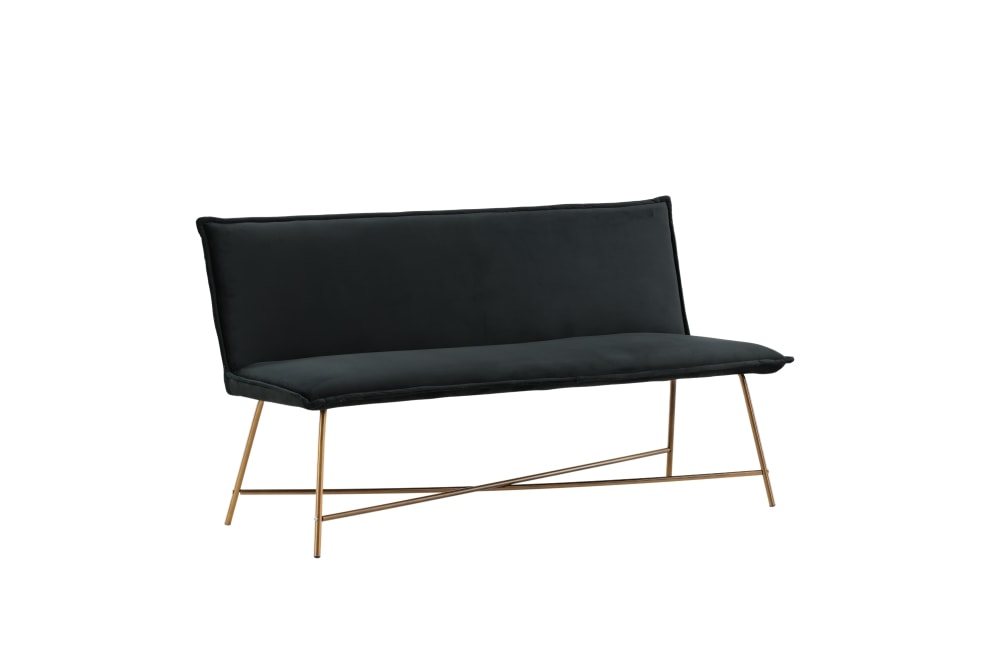 Venture Design Petra 3-personers sofa i kobber-look/sort velour
