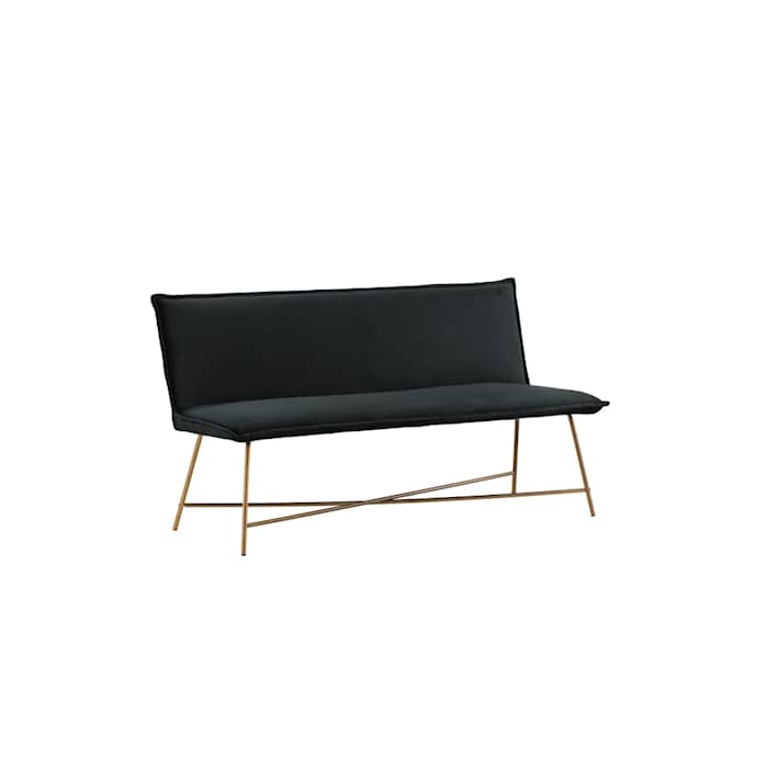 Venture Design Petra 3-personers sofa i kobber-look/sort velour