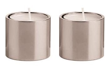 Neon Living Silver Lighz lysestager i børstet stål 2 stk.