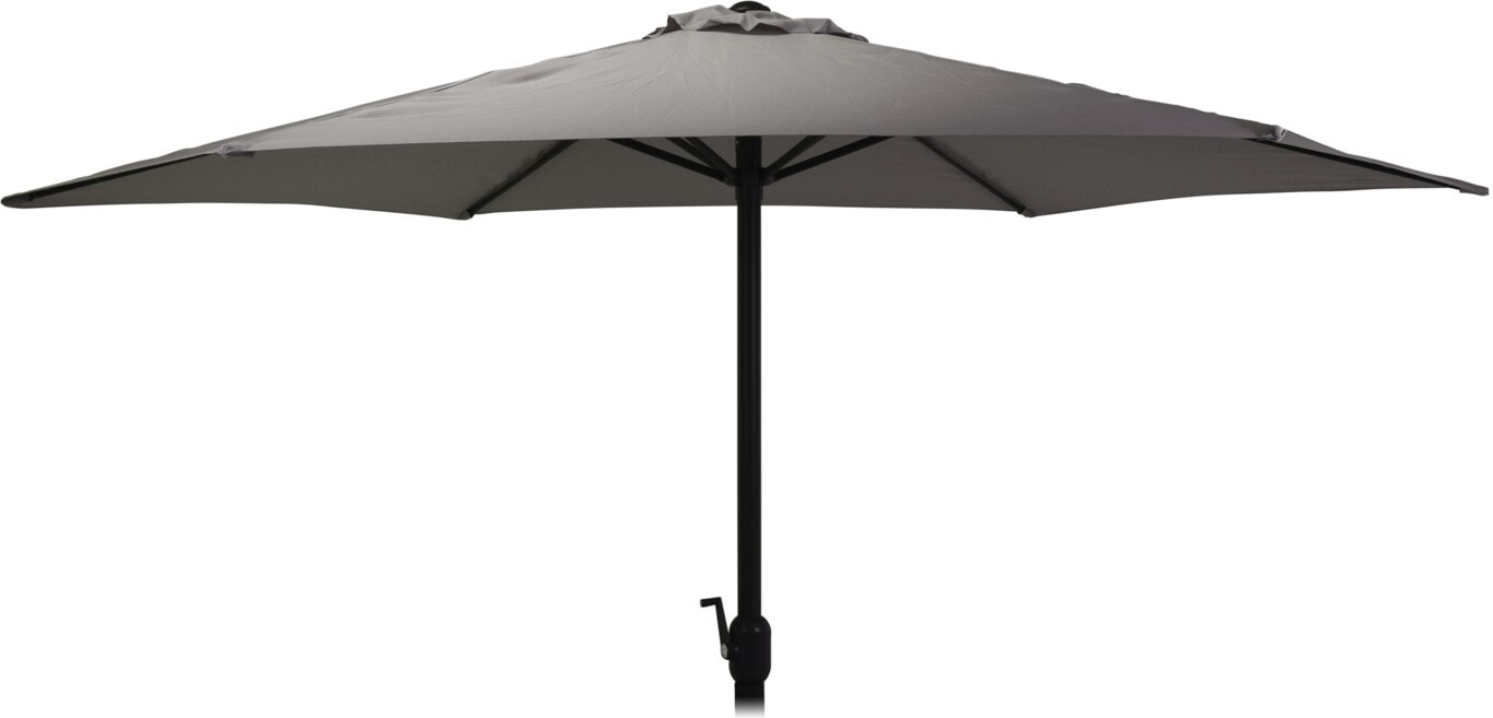 Parasol i mørkegrå med tilt og håndsving Ø270 cm
