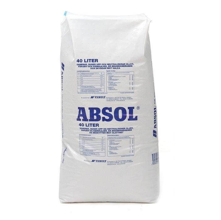 Absol Absorberingsmiddel Absol Blå Sæk 40 liter