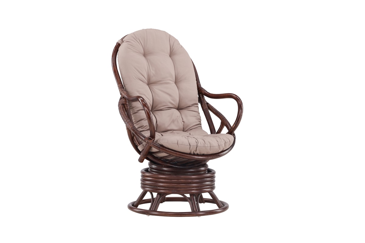Venture Design Swing loungestol/lænestol i beige/mørk valnød