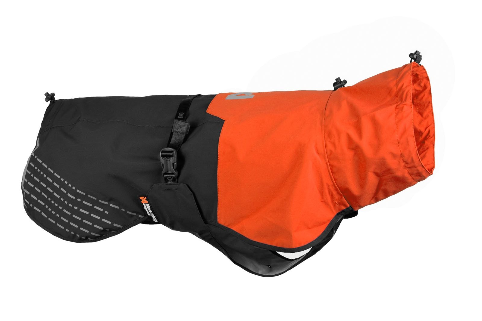 Non-Stop Dogwear Fjord Raincoat, Orange/Black - 90