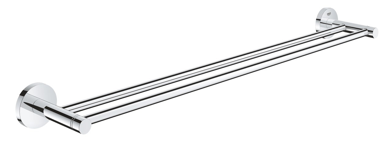 Grohe Essentials dobbelt håndklædestang 600 mm børstet Cool Sunrise messing