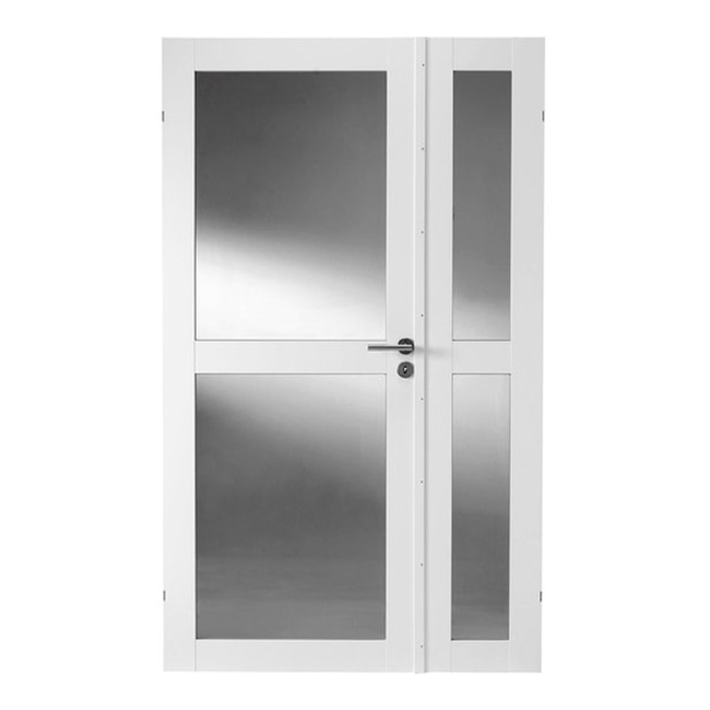 Swedoor Clever-Line Purity GW02+GW02L fyldningsdør 40 mm med glas massiv