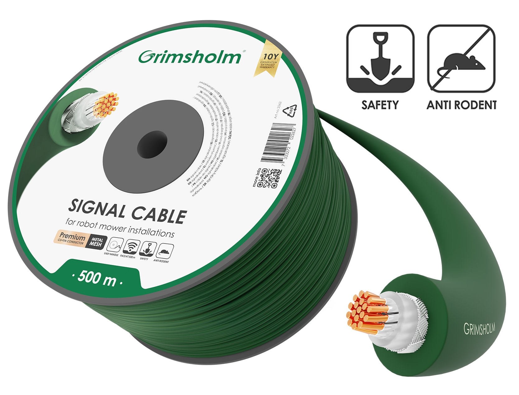Grimsholm Begrænsningskabel Premium Metal Mesh 500m