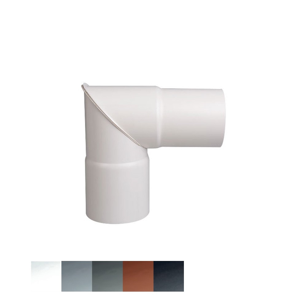 Plastmo knærør 75 mm 90 grader sort