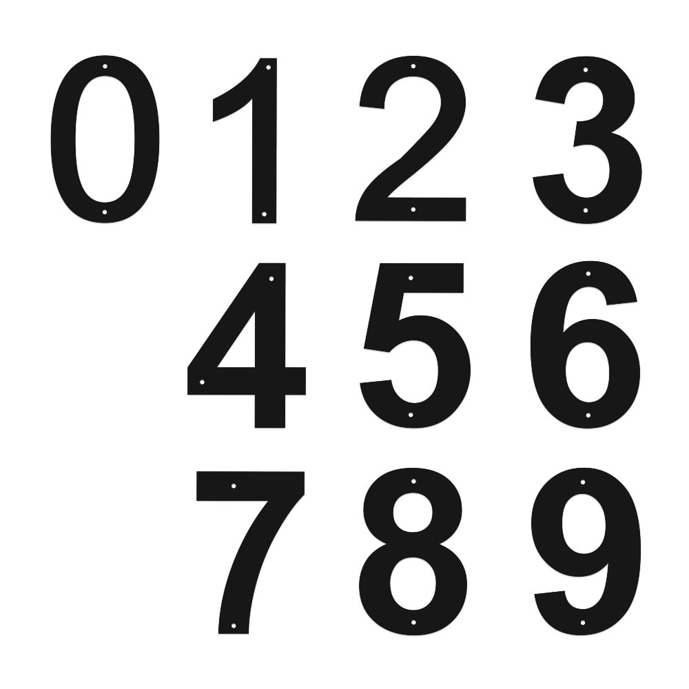 Tal nr. ''6'' 180 mm højdeSortlakeret 18 cm - nr. 6