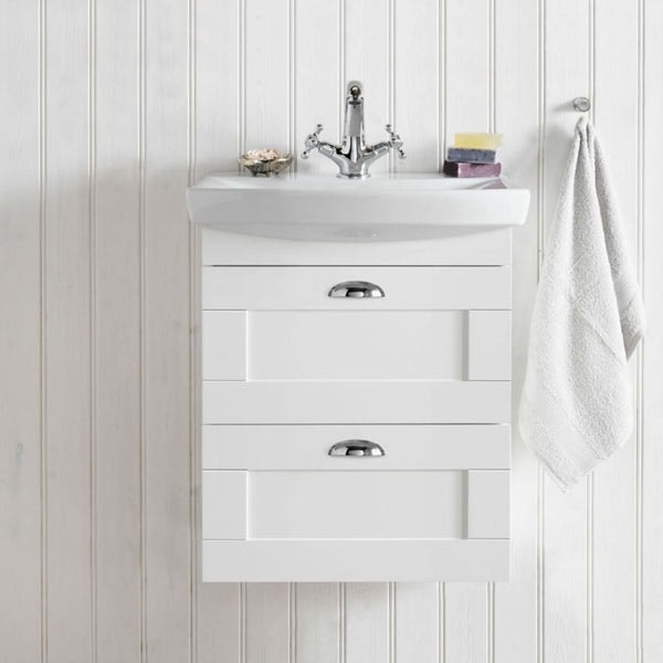 Hafa Life skuffefronter i hvid mat med ramme 2 stk. 70 cm