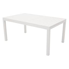 Venture Design Marbella spisebord i hvid alu 160/240 x 100 cm