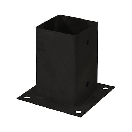 Plus Cubic stolpefod sort 15 x 15 cm til stolpe 9 x 9 cm højde 15 cm