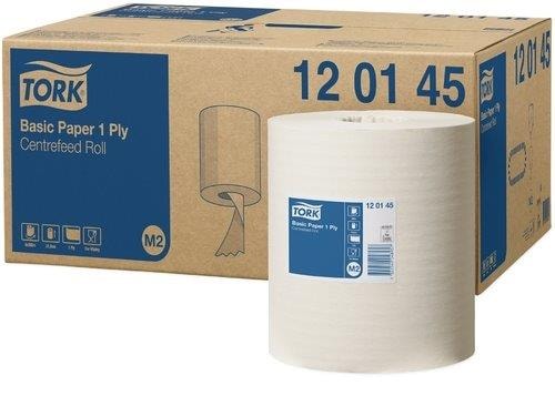 Tork Tørrepapir M2 Basic Universal, 120145, 1 lag, Hvidt 6x300 m