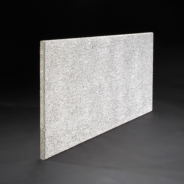 Fibrolith Træbeton lys/fin med fas hvidmalet kant 11 25x600x1200 mm 15 stk.