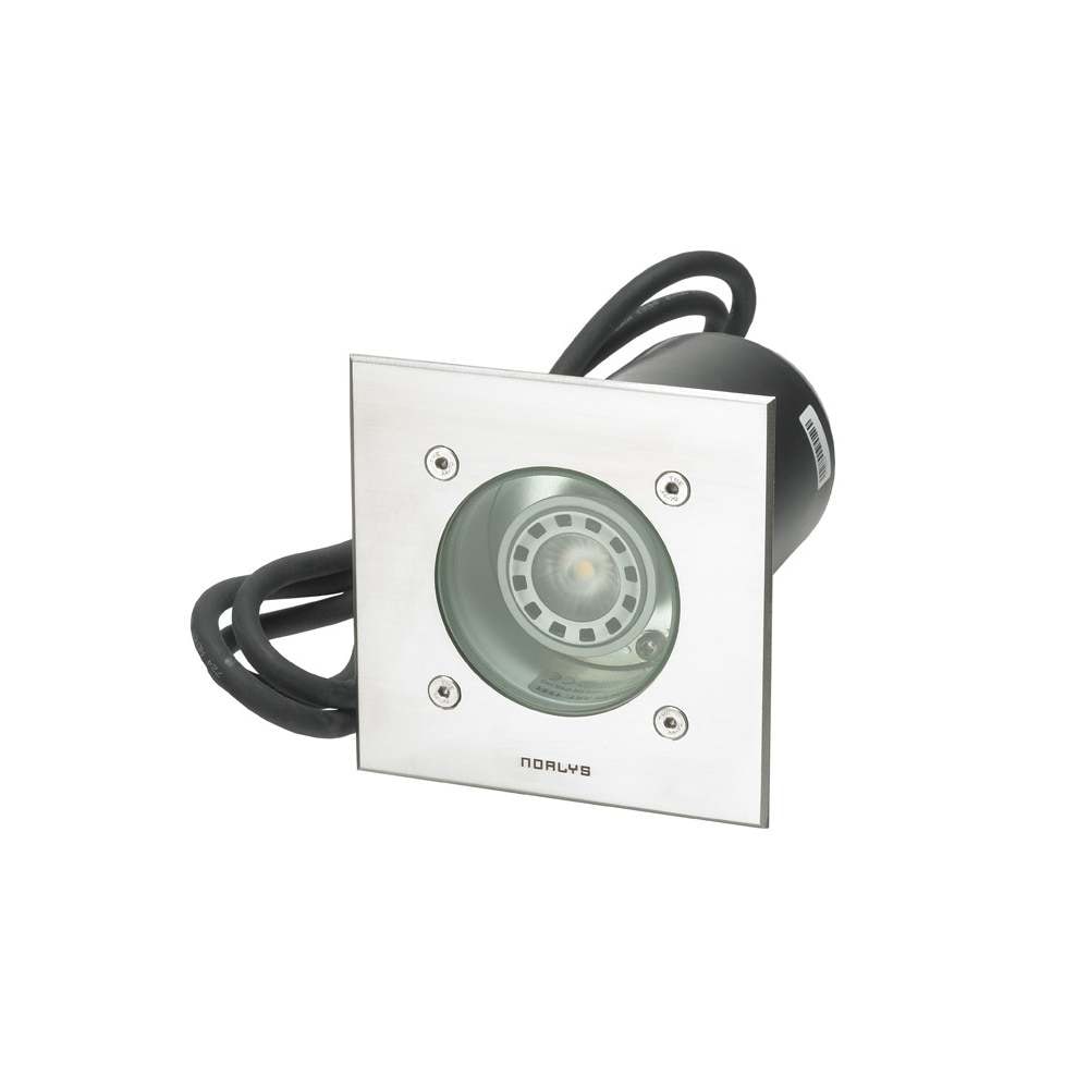 Norlys Rena LED nedgravningsspot firkant stål / klar GU10 IP68