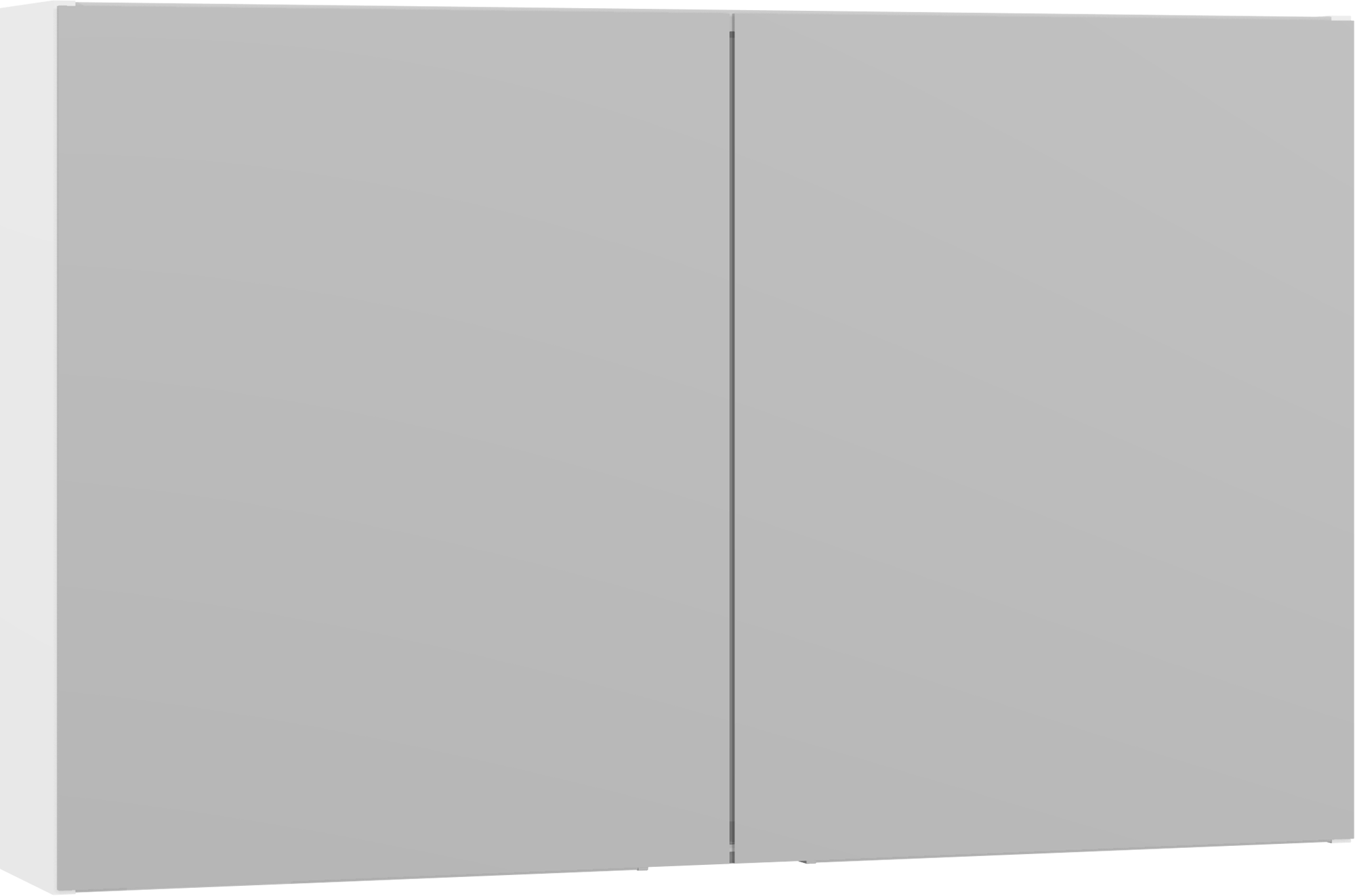 Scanbad Multo Select spejlskab i sort struktur 2 låger 80 cm