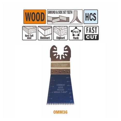 CMT Multicut HCS klinge til træ og plast 45 mm 5 stk.