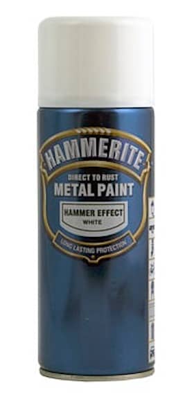 Hammerite effekt metalmaling i hvid.Spraydåse med 400 ml.