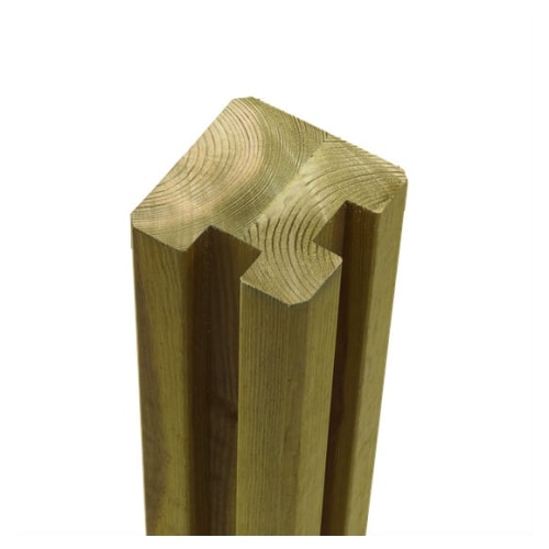 Plus omlimet profilstolpe hjørne i trykimprægneret 2 spor 9 x 9 x 268 cm 17757-1