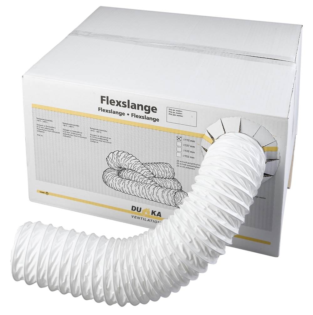 DUKA Flex / aftræksslange 152 mm. Pakke med 25 m.