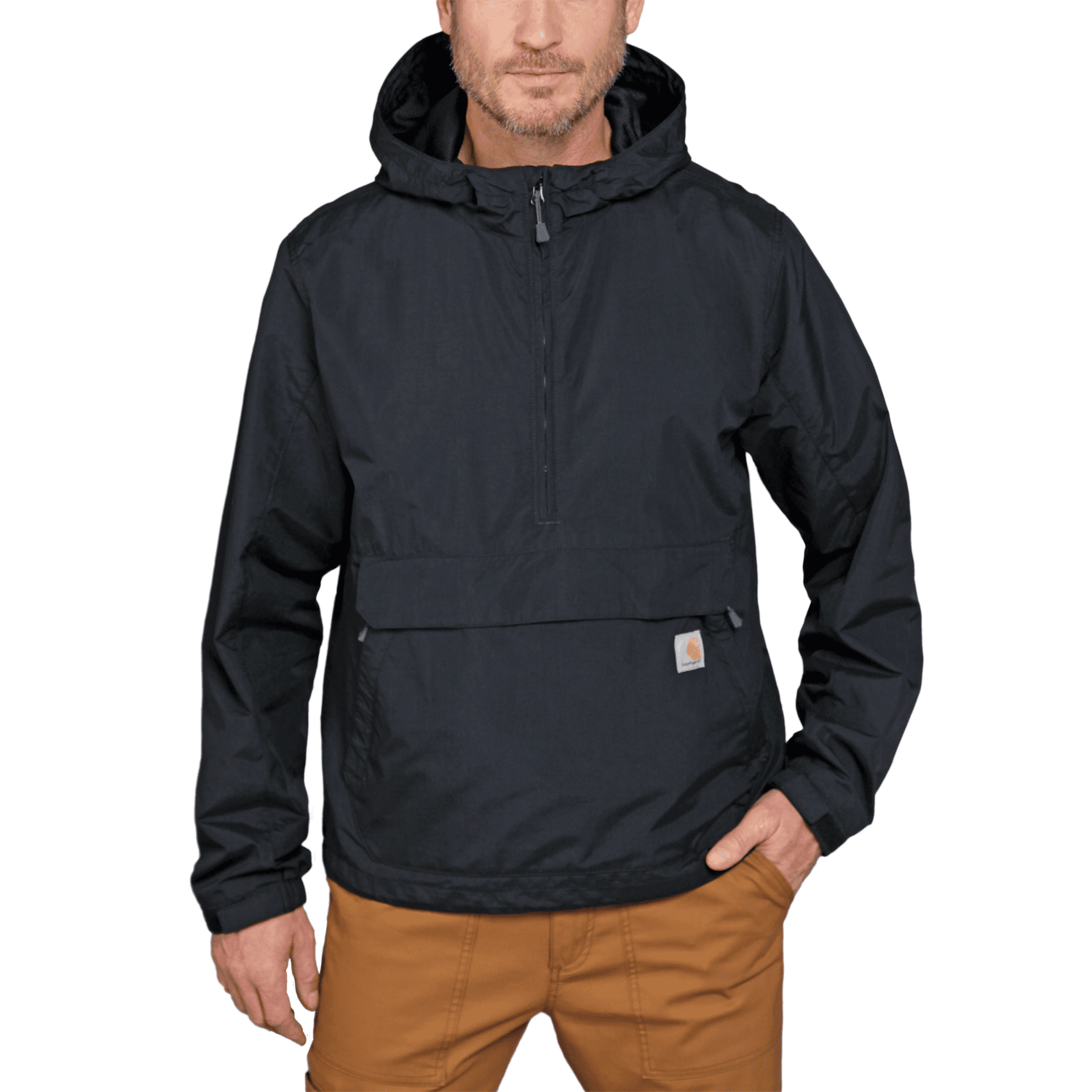 Carhartt letvægts pakbar anorak, Herre, Black, XL