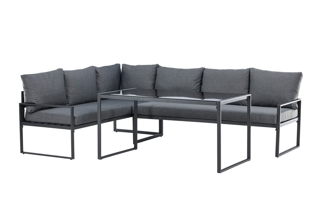 Venture Design Zingaro loungesofa hjørne i sort/grå