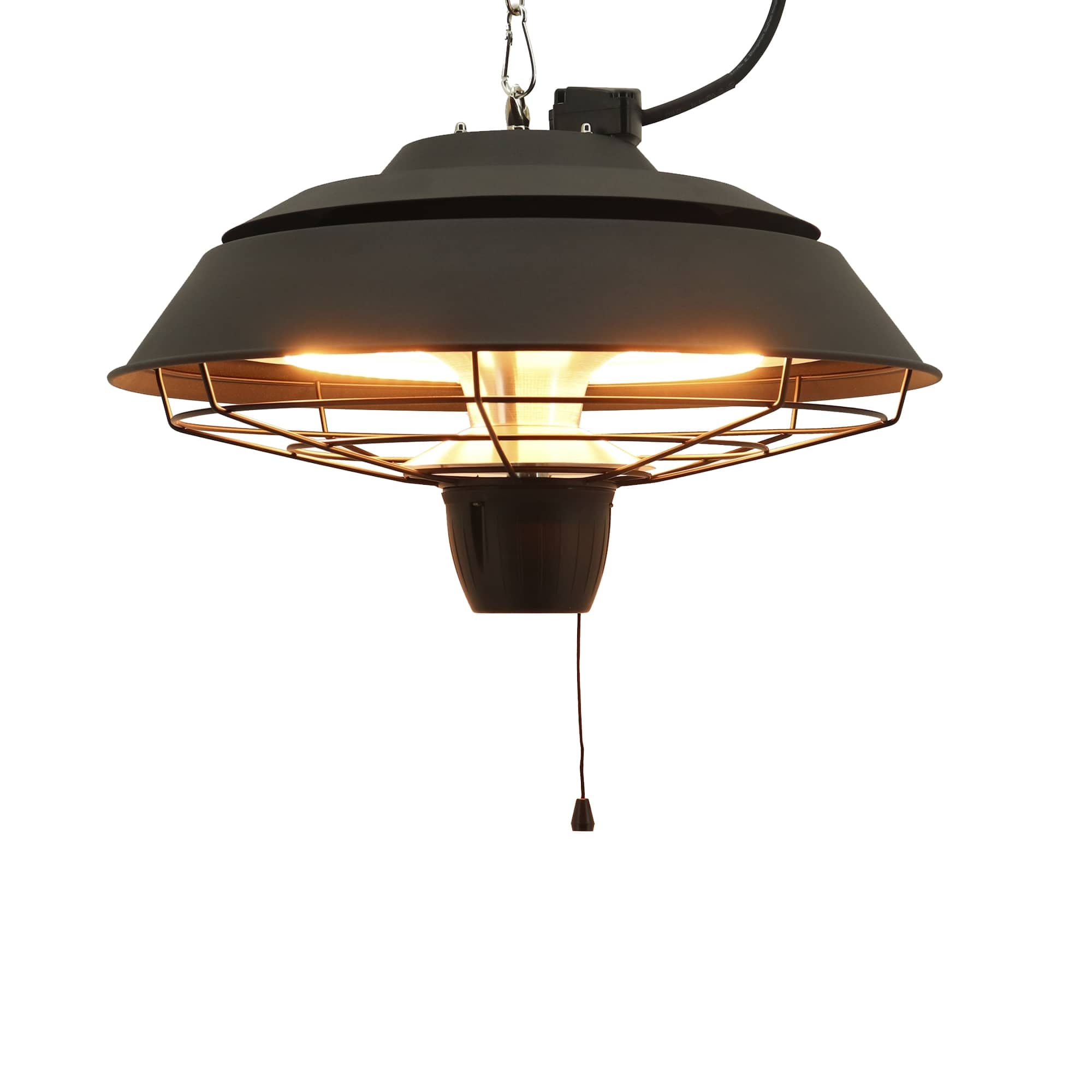 Hortus terrassevarmer hængemodel sort halogen 1500W Ø42 cm