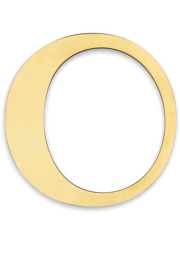 Husnummer nr 0 century messing