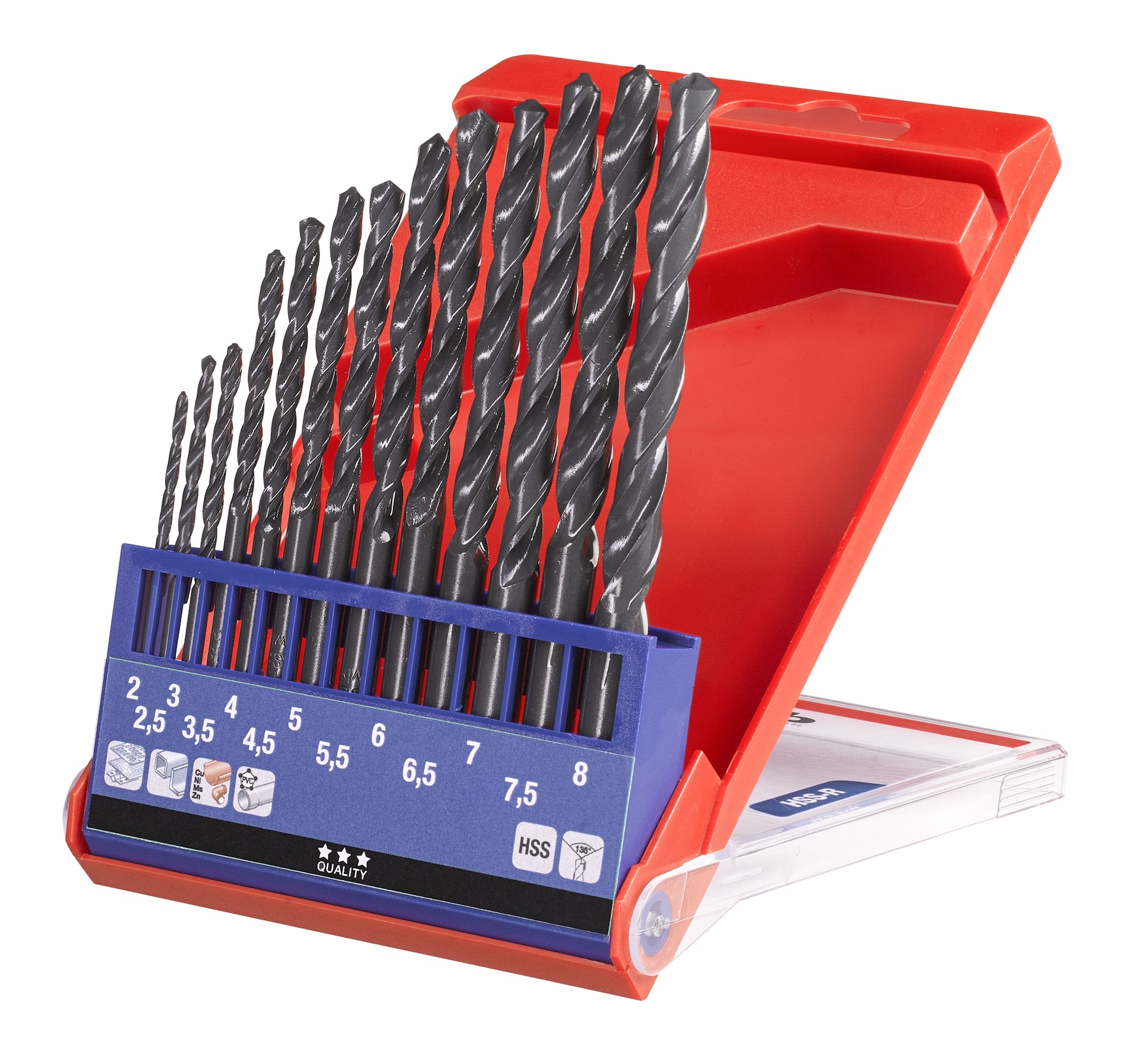 KWB HSS-borsæt 2-8 mm 13 dele
