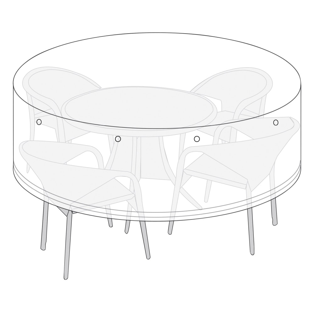 Outfit overtræk grå til havemøbelsæt Ø180 cm H85 cm