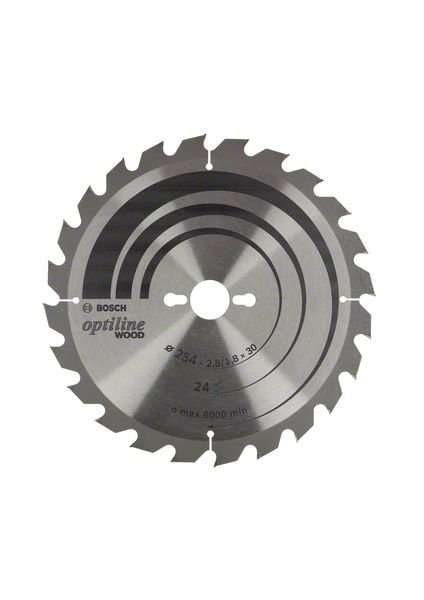 Bosch Optiline Wood rundsavsklinge 254x2,6/1,6x30 T24