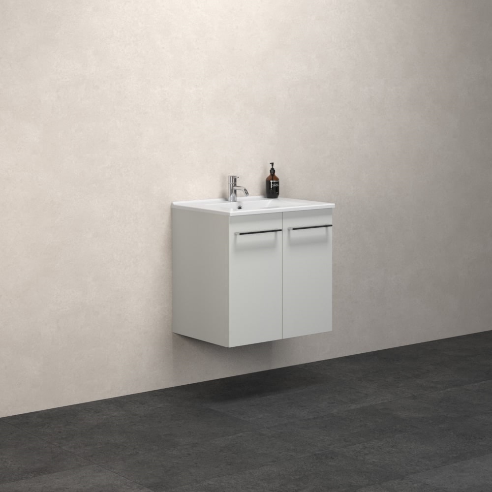 Scanbad Multo vaskeskab 81 cm varm eg Amber vask 2 låger