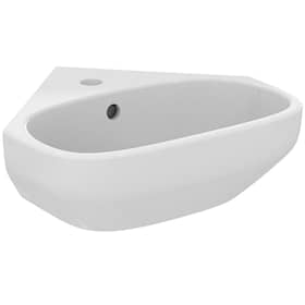 Ideal Standard i.life A 45 håndvask hvid hjørne med hanhul og overløb