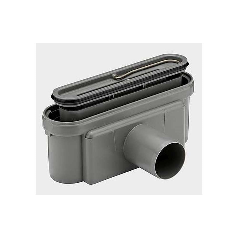 Unidrain udløbshus vandret med vandlås Ø50 mm