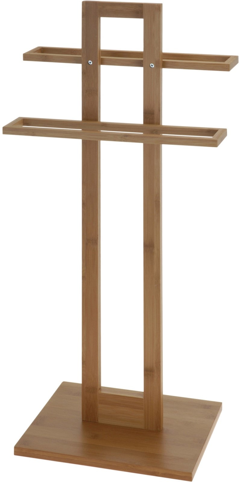Håndklædestativ i bambus 2 håndklæder 37 x 25 x 85 cm