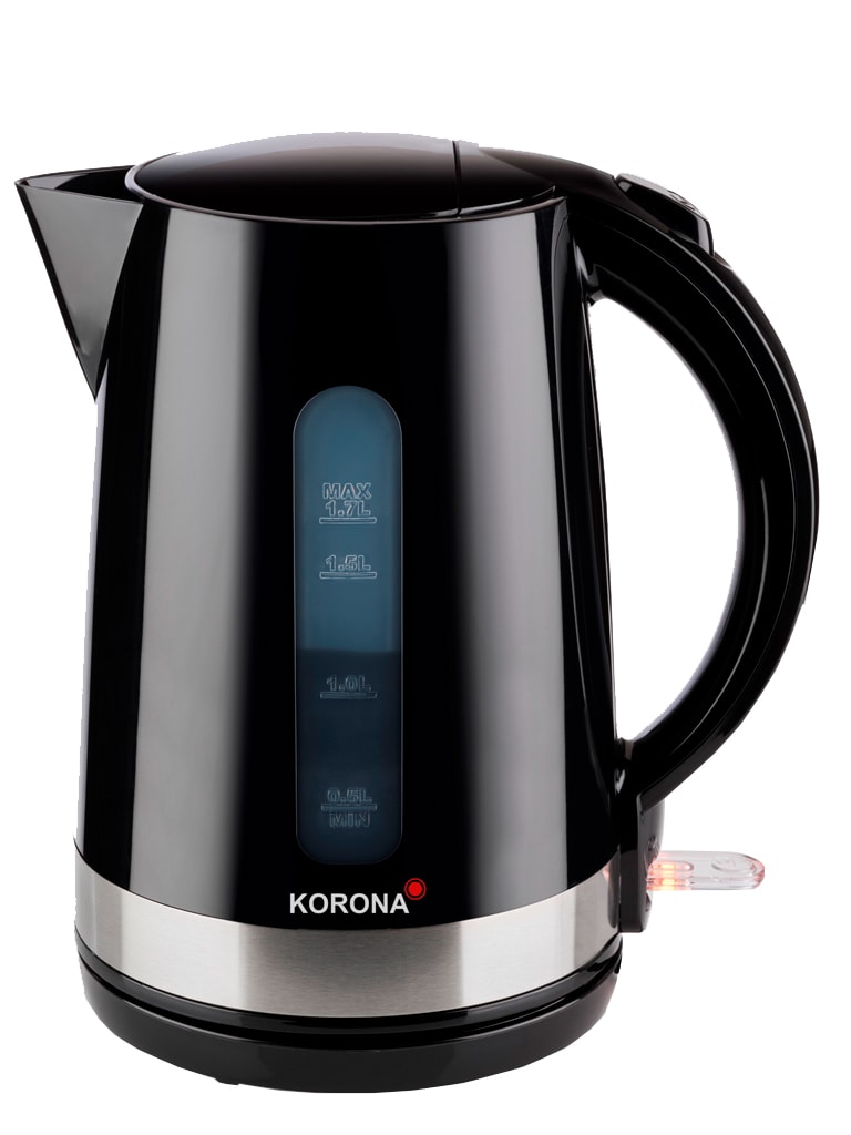 Korona 20232 Breakfast elkedel sort/stål 1,7L 2200W