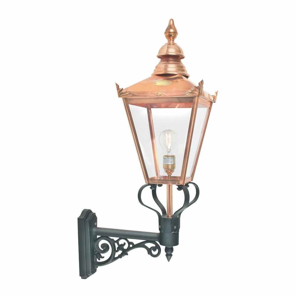 Norlys Chelsea væglampe på arm lille kobber E27 IP44