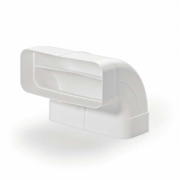 Bøjning vertikal flad 90 grader 89 x 222 mm